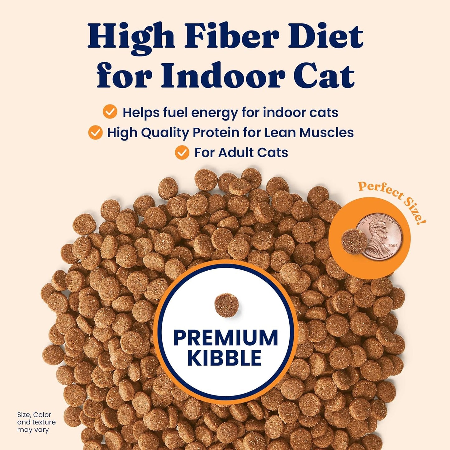 Indoor Dry Cat Food - Grain Free & Gluten Free - Chicken Cat Food Dry Kibble for Indoor Cats for Gut Health - Sensitive Stomach & Hairball Support for Adult Cats - 12LB