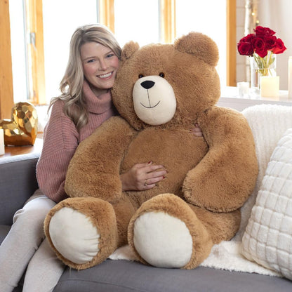 | Giant Stuffed Animal | Eco Friendly Big Teddy Bear, Stuffed in Vermont USA | 4 FT | Plush Gift for Kids & Adults | Big Bear Collection