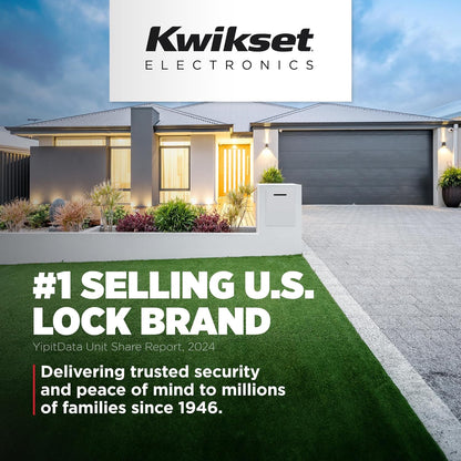 Kwikset Smartcode 917 Keypad Keyless Entry Traditional Residential Electronic Lever Deadbolt Alternative with Tustin Door Lever and Smartkey Security, Venetian Bronze