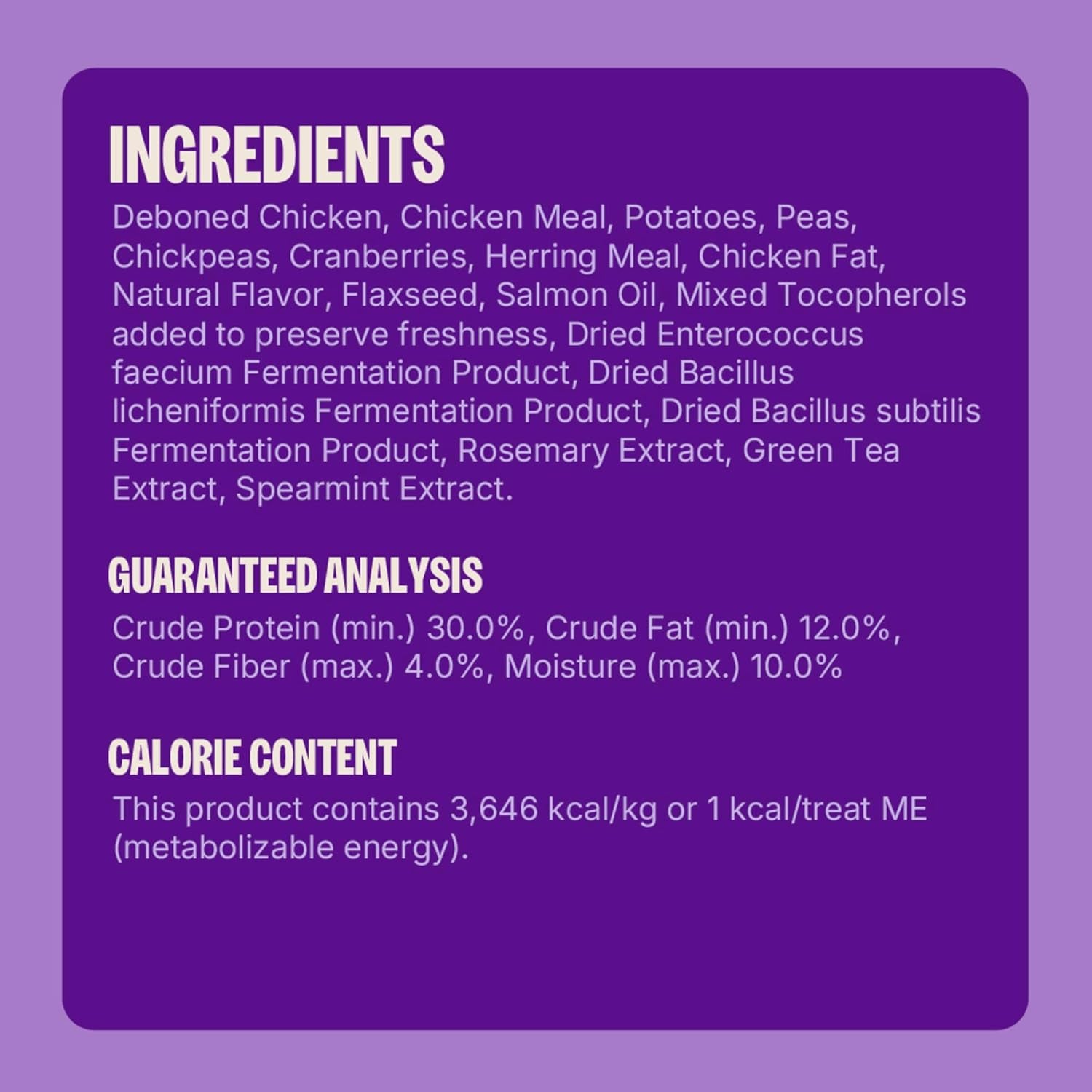 Kittles Crunchy Cat Treats, All Lifestages, Kitten to Senior, Natural, Grain Free, Chicken and Cranberry Flavor, 2 Oz Bag