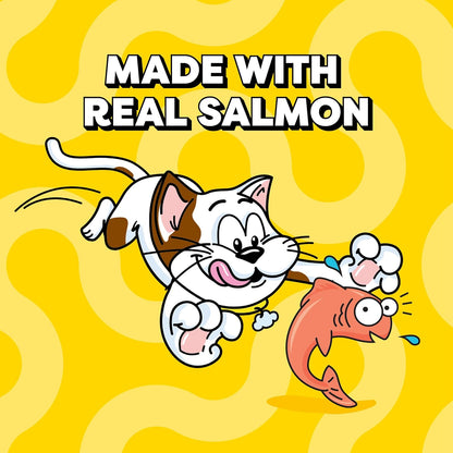 Creamy Puree Squeezable Lickable Cat Treats, Wet Cat Treats with Salmon, 0.42 Oz. Tubes, 24 Count - Packaging May Vary