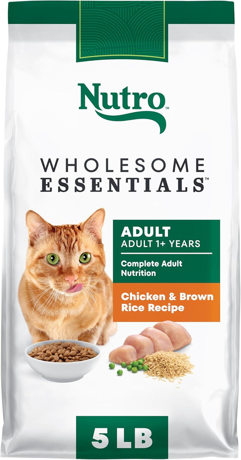 Wholesome Essentials Dry Cat Food, Adult Cat Food Dry Chicken & Brown Rice Recipe, 5 Lb. Bag