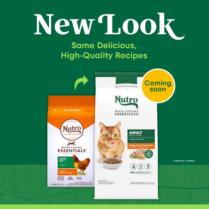 Wholesome Essentials Dry Cat Food, Adult Cat Food Dry Chicken & Brown Rice Recipe, 5 Lb. Bag