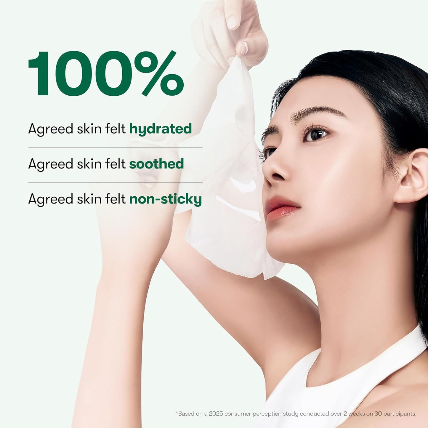 CICA Daily Soothing Mask, 30 Sheet Face Masks for Sensitive Skin, Centella Asiatica & Triple Hyaluronic Acid, Hydrating Korean Sheet Mask for Redness, Dryness & Skin Barrier Care