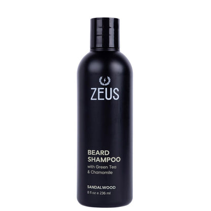 Beard Shampoo Wash, Infused with Green Tea & Natural Ingredients to Cleanse and Soften Beard – 8 Oz. Made in USA – Sandalwood