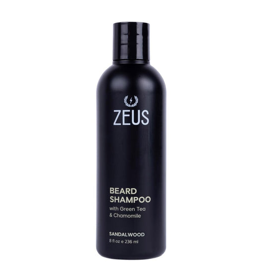 Beard Shampoo Wash, Infused with Green Tea & Natural Ingredients to Cleanse and Soften Beard – 8 Oz. Made in USA – Sandalwood