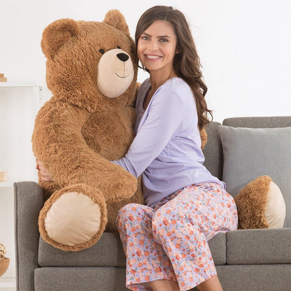 | Giant Stuffed Animal | Eco Friendly Big Teddy Bear, Stuffed in Vermont USA | 4 FT | Plush Gift for Kids & Adults | Big Bear Collection